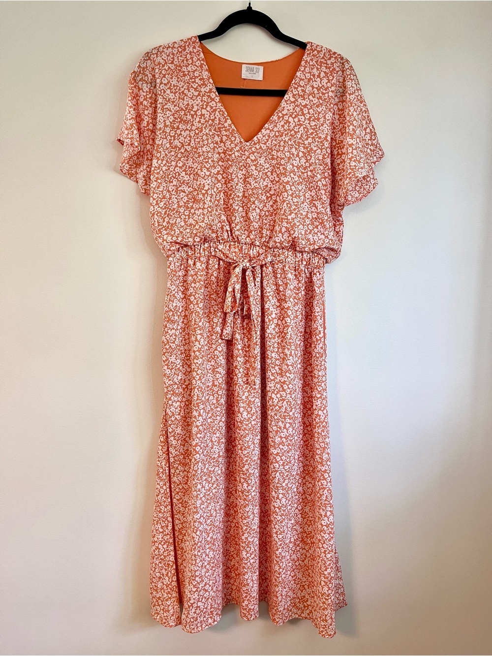 Sienna Sky Floral V-Neck Midi Dress